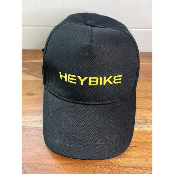 The Unbranded Brand Other - Heybike Slideback Hat Cap Black One Size Embroider Logo Adjustable Outdoor NWOT